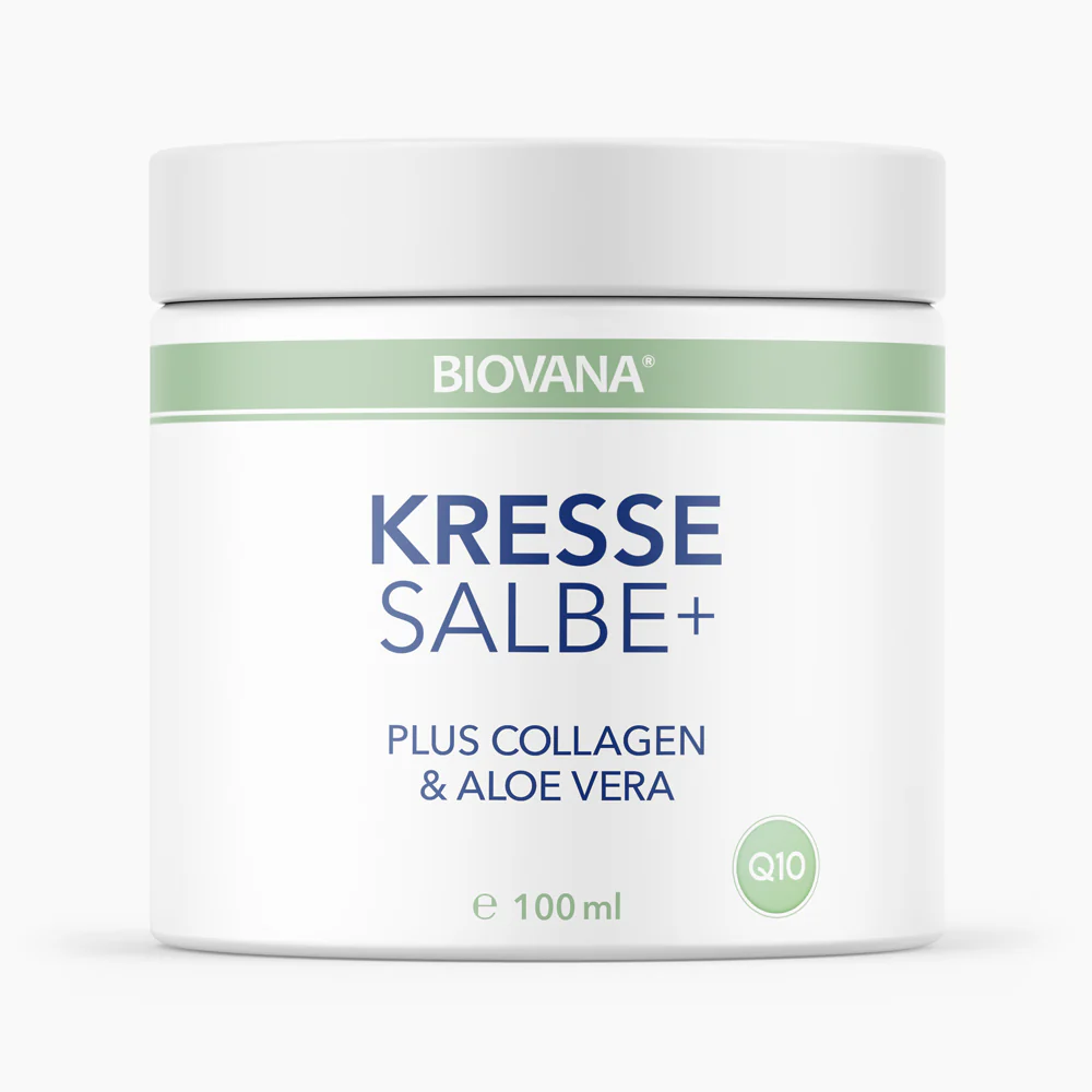 BIOVANA Kressesalbe PLUS mit Collagen und Aloe Vera (100ml)